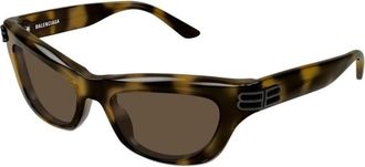 Balenciaga Cat Eye Zonnebril - Dames - Zonnebrillen - Bruin - 54 MM - Nylon - Accessoires
