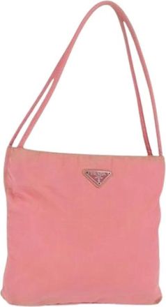 Prada Pre-owned Vintage Nylon Schoudertas - Dames - Vintage Schoudertas - Roze - ONE Size - Nylon - Vintage