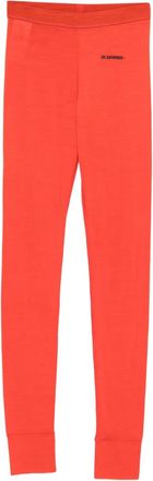 Jil Sander logo-detail elastic-waist trousers - Rood