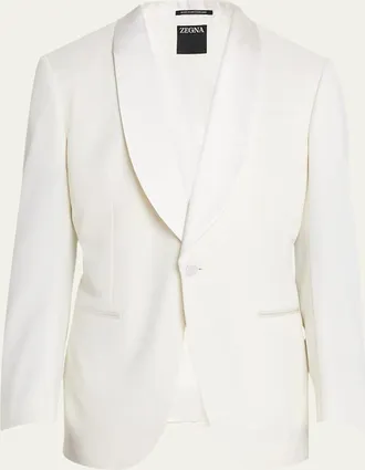 Ermenegildo Zegna Mens Wool Shawl Dinner Jacket