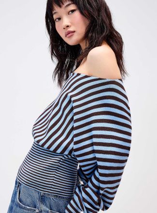 Twik Womens Fitted striped sweater