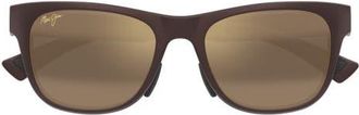 Maui Jim Kapeau 54mm PolarizedPlus2 Rectangular Sunglasses in Metal Matte Brown/Hcl Bronze at Nordstrom