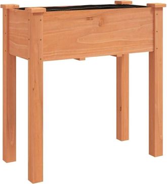 vidaXL Planter with Liner Brown 71x37x76 cm Solid Wood Fir Vidaxl