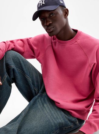 Le 31 Mens Fleece-underside raglan sweatshirt