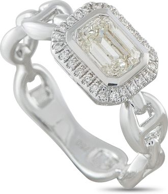 Luxury Bazaar 18K White Gold 1.15ct Diamond Ring ALR-20063