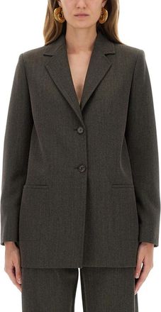 Moschino Grey Notched Lapel Jacket