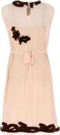 Prada Womens Dress Pink Silk