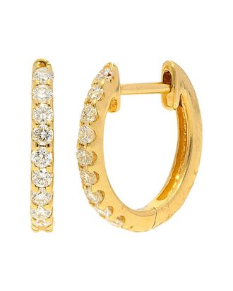 Nephora 14K 0.18 Ct. Tw. Diamond Huggie Earrings