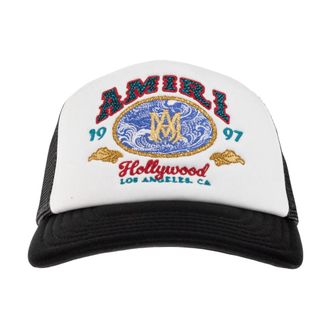 Amiri Logo Cap - Heren - Petten - Wit - ONE Size - Leer - Accessoires