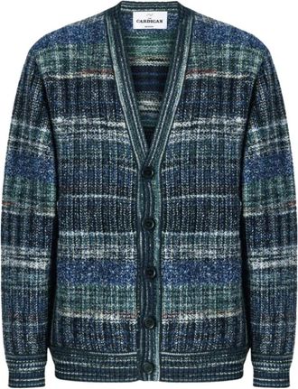Missoni Wolmix vest met zijzakken - Heren - Vesten - Blauw - M - Wol - Truien & Vesten