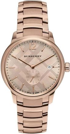 Burberry Accessoires, Heren, Roze, ONE Size, Het Klassieke Ronde Horloge