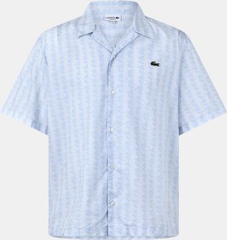 Lacoste Mens Shirt in Blue/Flour - Size X-Small