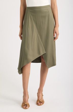 BOSS Voxana Asymmetric Wrap Skirt in Tea Leaf at Nordstrom, Size 14