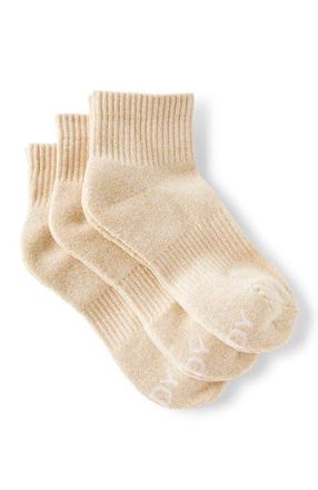 Cotton On Womens Active Body Qtr Crew Sock 3Pk in Oatmeal at Nordstrom