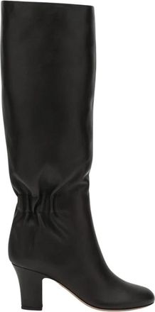 Ferragamo Stivale Basso Jannette 70 - Dames - Laarzen met Hak - Bruin - 36 1/2 EU - Leer - Schoenen