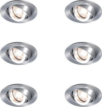 QAZQA Set of 6 Modern Tiltable Recessed Spotlights - Club