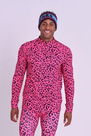 OOSC Baselayer Top - Hotel California Pink Leopard Mens at Nordstrom, Size Medium