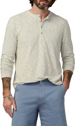 Joe's Stripe Long Sleeve Henley in Seagrass at Nordstrom, Size Xx-Large
