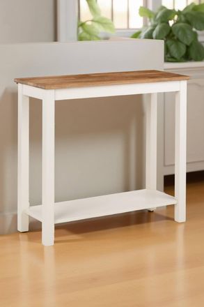 Julian Bowen Coxmoor Console Table with Shelf in Ivory