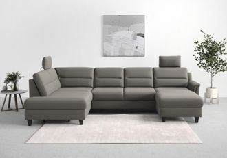 Sit&more Wohnlandschaft »Farö U-Form« inklusive Federkern, wahlweise mit Bettfunktion und Bettkasten