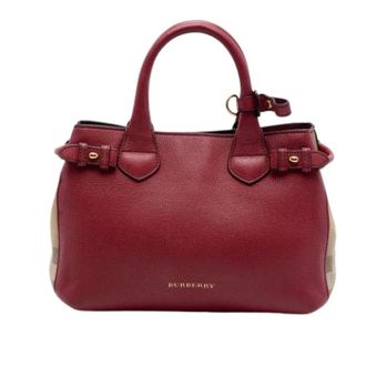 Burberry Pre-owned Handbags, female, Red, Size: ONE SIZE Pre-owned Banner Satchel