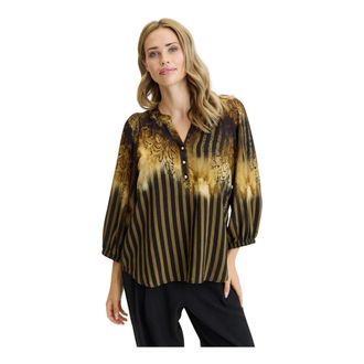In Front Bluse - - Blouses & Shirts - Donna - Marrone - 2XL