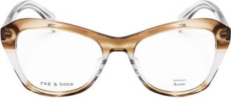 Rag & Bone Ladies Beige Cat Eye Eyeglass Frames RNB3069-1