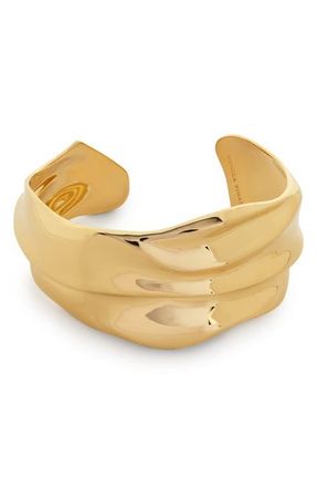 Monica Vinader Nomade Bold Cuff Bracelet in 18K Gold Vermeil at Nordstrom, Size Small