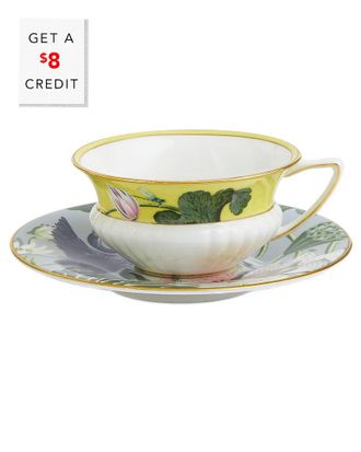Wedgwood Wonderlust Waterlily Teacup And Saucer With $10 Credit