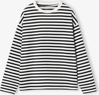 Jonen M&auml;dchen Langarmshirt im Matrosenlook wollwei&szlig;