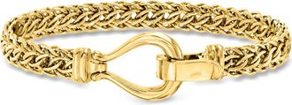 Ross-Simons 18kt Gold Over Sterling Cestina-Link Bracelet