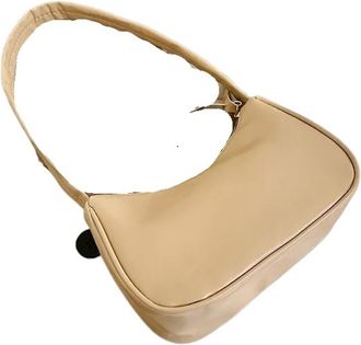 Generic Fashion Leather Shoulder Bag Simple Candy Color Underarm Handbag Large Capacity Tote For Women Girls(KQ)