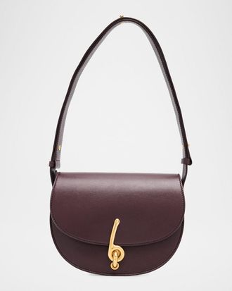 Burberry Bridle Small Leather Saddle Shoulder Bag