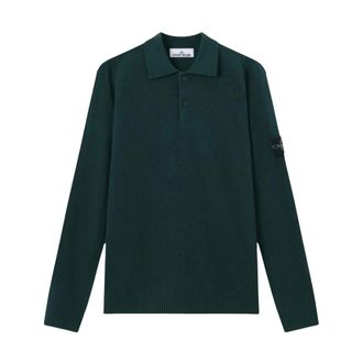 Stone Island Lichte RWS Geelong Wol Polo Shirt - Heren - Polos - Groen - 2XL - Wol - Tops