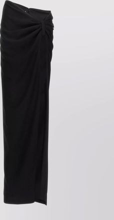 Mônot long draped high-waisted midi skirt