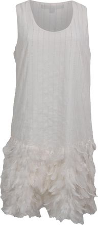 Cynthia Steffe White Heron Shift Mini Dress in White Polyester