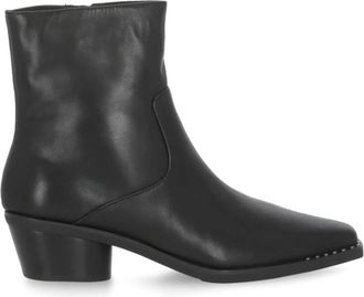 Ash Ash, Schoenen, Dames, Zwart, 37 EU, Leer, Hasley Western Studded Bootie
