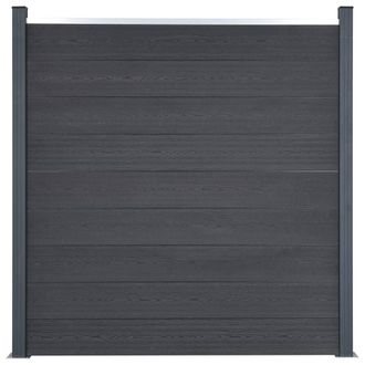 Berkfield Home Durable Fence Panel Set Grey 353x186 cm WPC