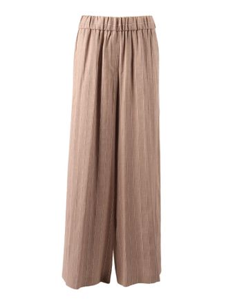 PESERICO Woman Trousers Pinstripe Straight-Leg Pants