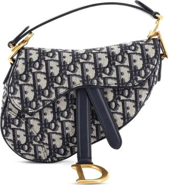 Dior Saddle Handbag Oblique Canvas Mini shoulder bag - Blauw