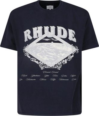 Rhude Black Dakar Convoy Cotton Printed T-Shirt