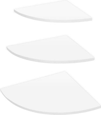 OEM Etagere D Angle - Pvc - Rayon 22 Cm 25 Cm 28 Cm - Pour Coin Droit - 3 Pieces