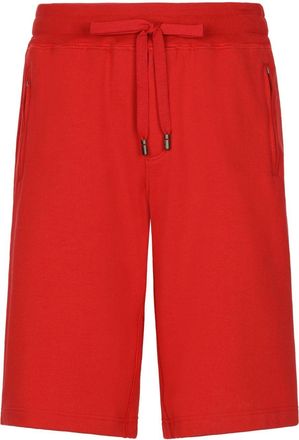 Dolce & Gabbana logo-tag track shorts - men - Cotton - 54 - Red