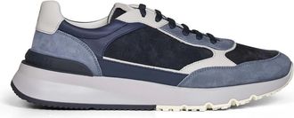 Brunello Cucinelli Schoenen, Heren, Veelkleurig, 42 EU, Su&egrave;de, Leren en Su&egrave;de Runner Sneakers