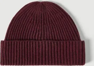 Brunello Cucinelli Cashmere English rib double knit beanie in Burgundy at Nordstrom, Size Xx-Large