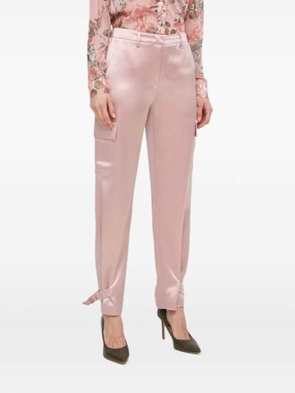 Guess Co buckled-hem cargo pants - Pink