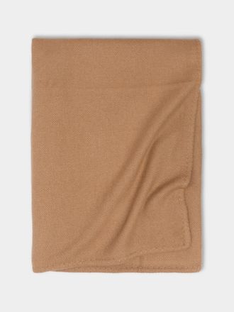Denis Colomb Gobi Stitched-Edge Camel Wool King-Size Blanket (110in/2.8m)