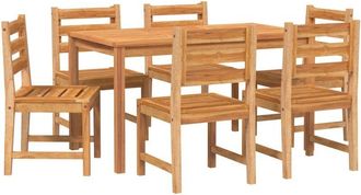 vidaXL 7 Piece Garden Dining Set Solid Wood Teak vidaXL