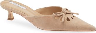 Tony Bianco Cammie Pointed Toe Kitten Heel Mule in Wheat Suede at Nordstrom, Size 8.5