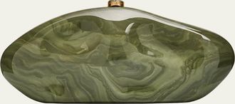 Cult Gaia The Caldera Marbled Acrylic Clutch Bag